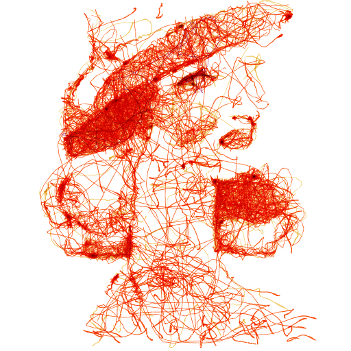 line drawing, Woman with Hat