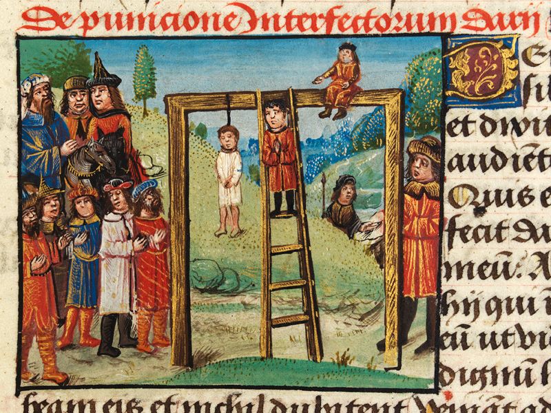 Alexander hanging the murderers of Darius
