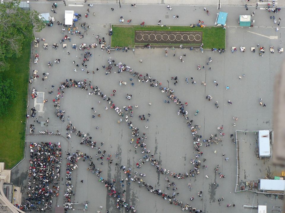 line of people
