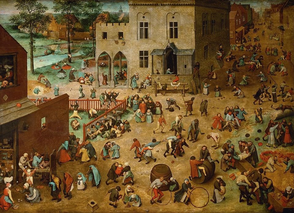 Children's Games in Breugel's 1560 Painting "Children's Games, Ranked"